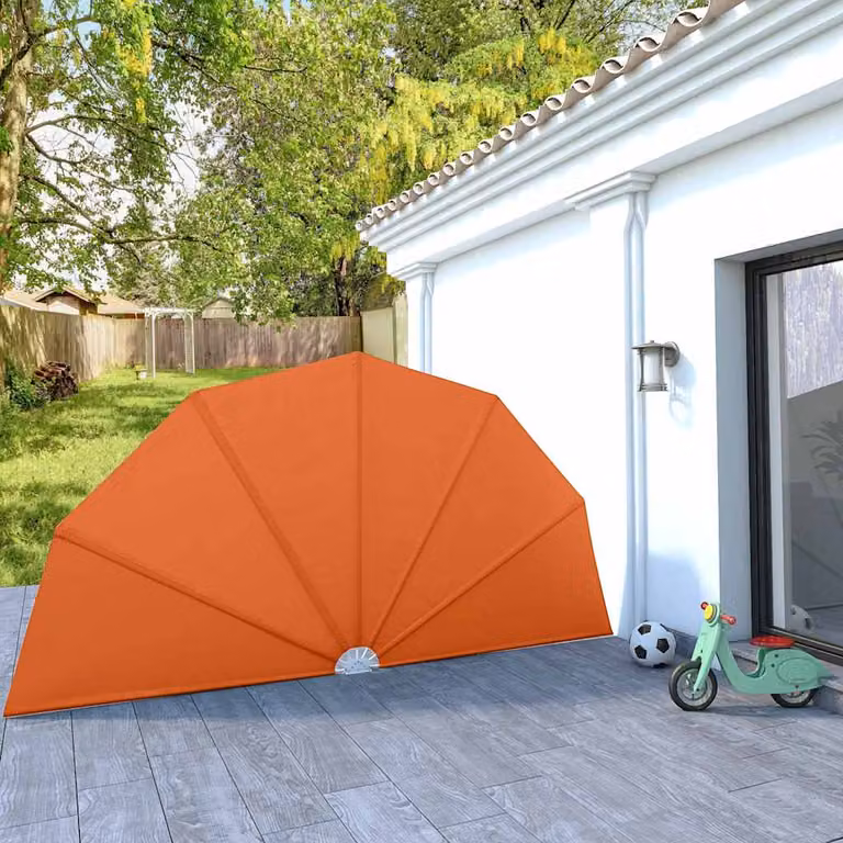 vidaXL Tenda Laterale Pieghevole per Terrazza in Poliestere e Acciaio, Colore Terracotta, Altezza: 200 cm