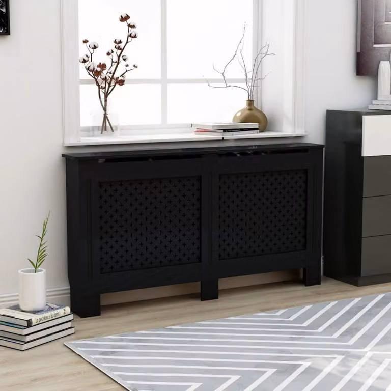 Rinnovamento radiatori - Copertura radiatori - Pannello radiatore - Rinnovo impianti di riscaldamento - Rivestimento radiatori - MDF opaco nero