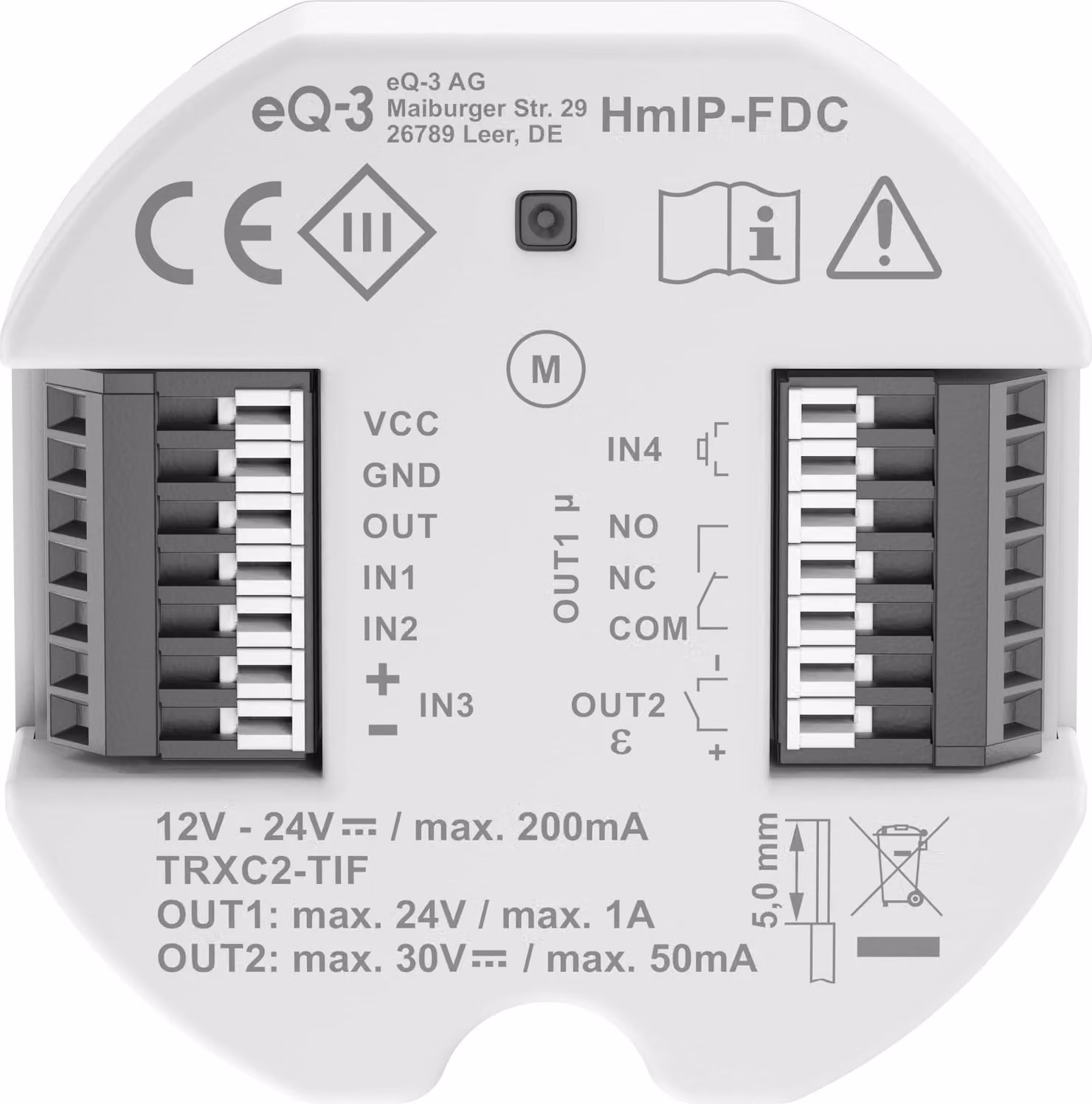 HOMEMATIC IP 160811A0, Comando apriporta universale