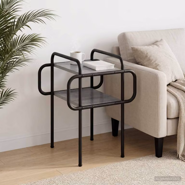 Tavolino da salotto moderno vidaXL grigio L/P/H: 40 x 40 x 51 cm