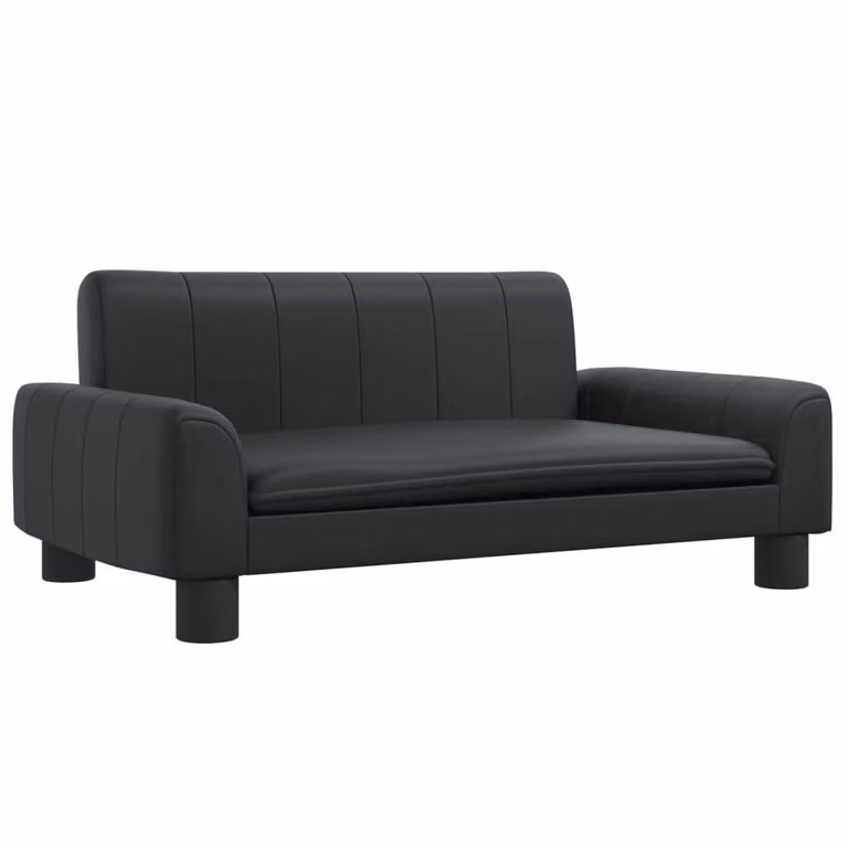 Lettino per Cani Nero 70x45x30 cm in Pelle finta