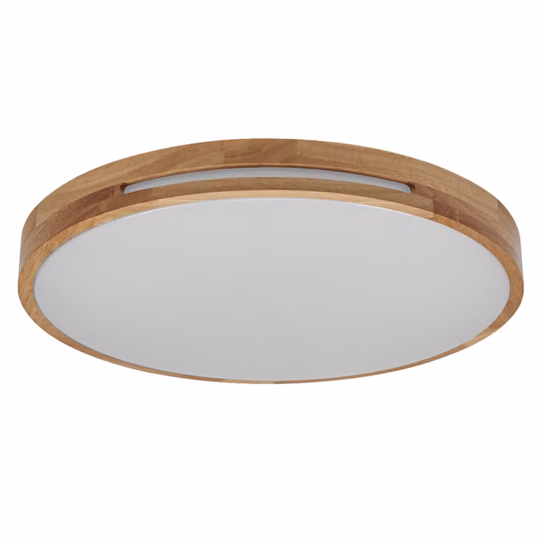 LEDVANCE ORBIS Woodburry Lampada da parete/soffitto a LED con decori in legno, 36W, 1500lm, 3000K, diametro 500mm, 830 friendly warm white, protezione IP20, viti di montaggio e tasselli inclusi