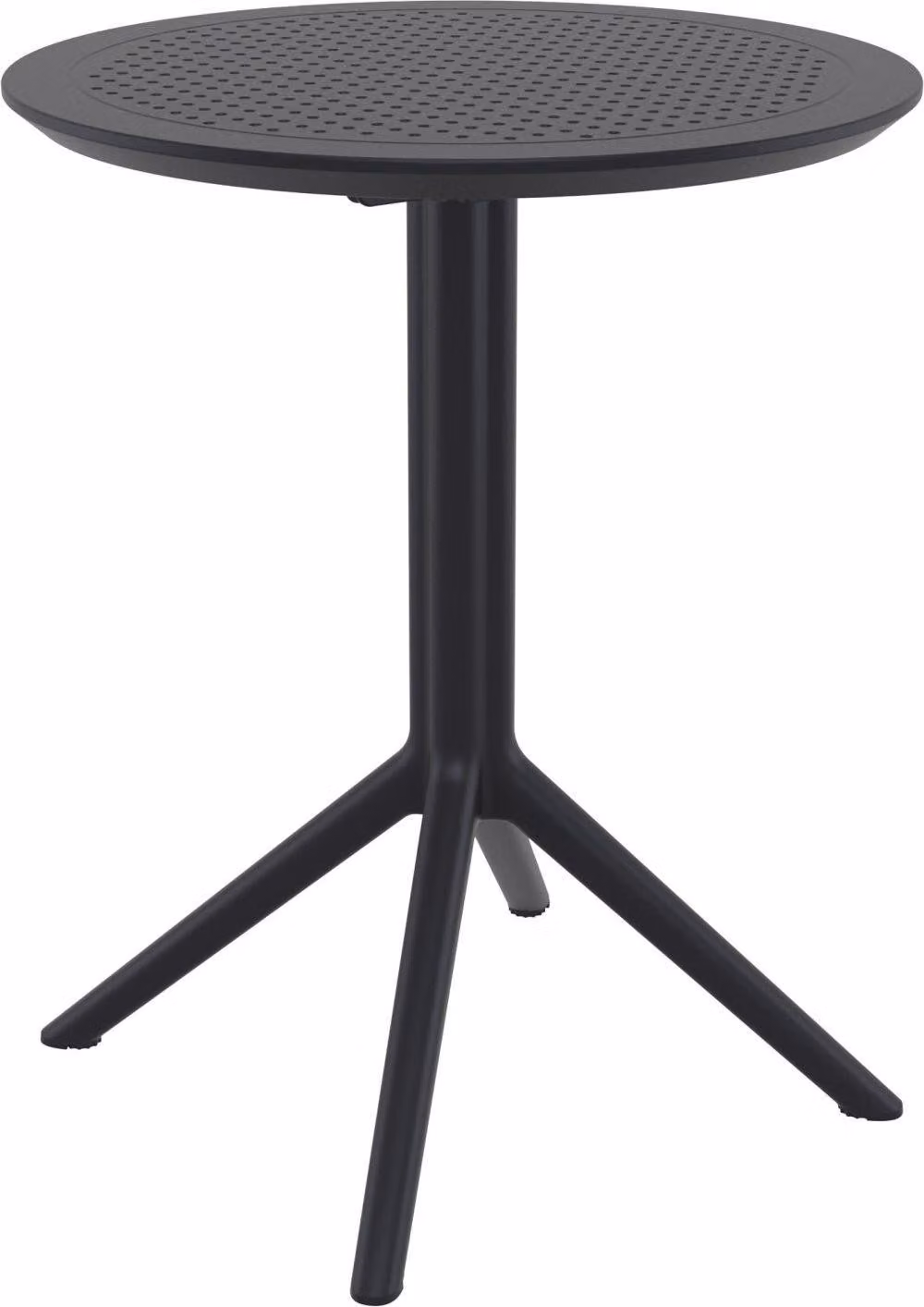 Tavolo pieghevole - Tavolo pieghevole - Robusta plastica resistente ai raggi UV Perfetto per eventi | Colore: nero | Forma: Rotondo