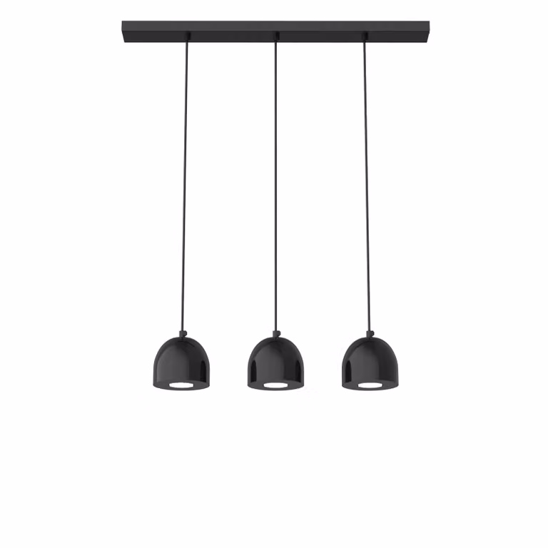 Lampada A Sospensione Campanella Linear X3 Monocolore Lucida