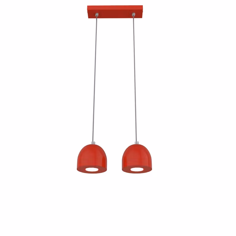 Lampada A Sospensione Campanella Linear X2 Monocolore Lucida