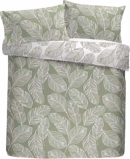 Set di 3 coperte Fusion in cotone per letto king size, colore verde, L 230 x P 220 cm