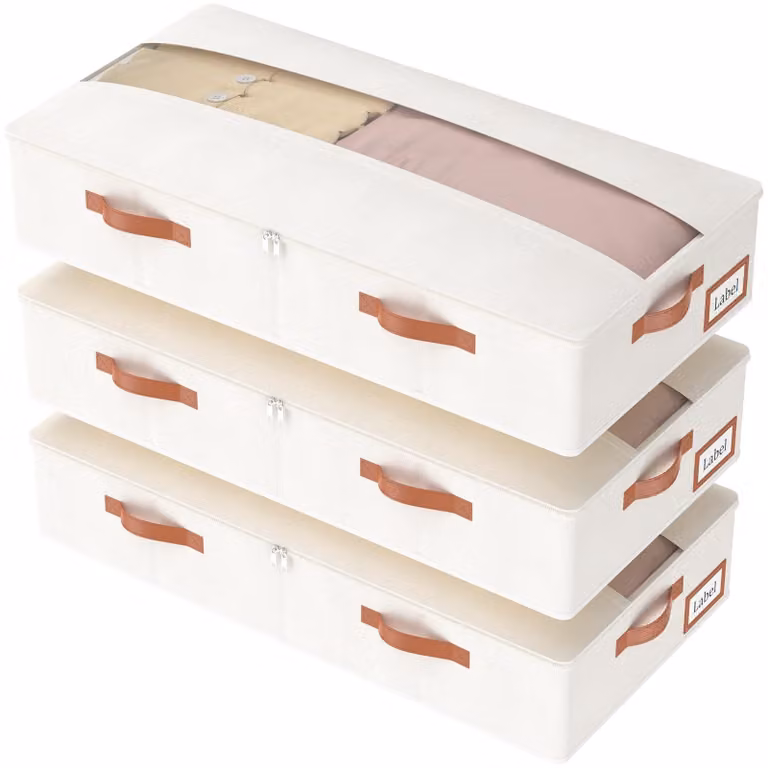 Omgoods - Set di 3 contenitori trasparenti per cassettiere