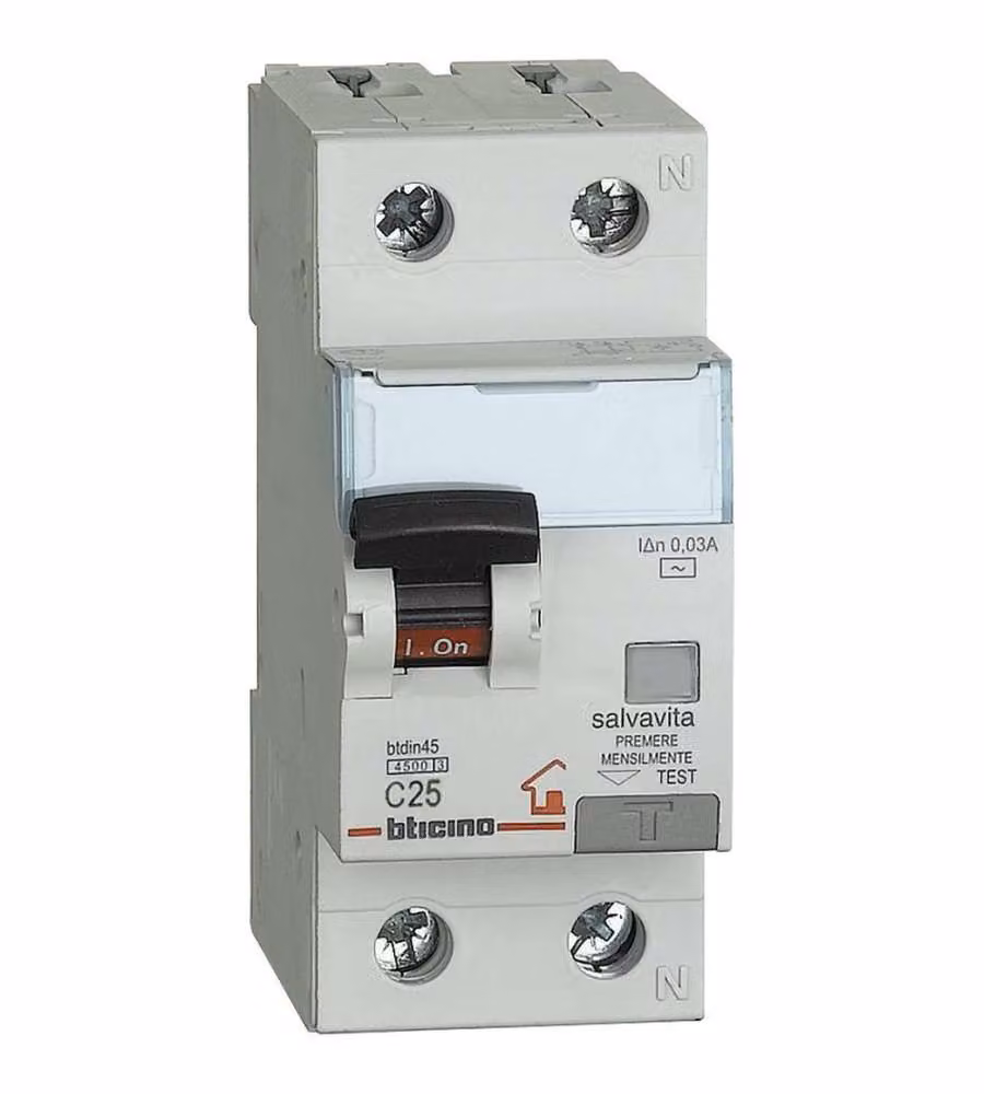 Interruttore magnetotermico differenziale BTDIN-RS 1P+N 25A