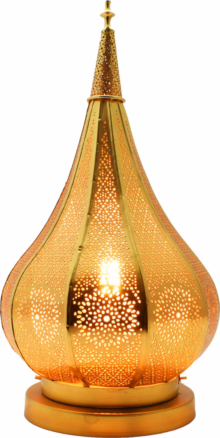 Lampada da tavolo orientale Lampada Kais Gold