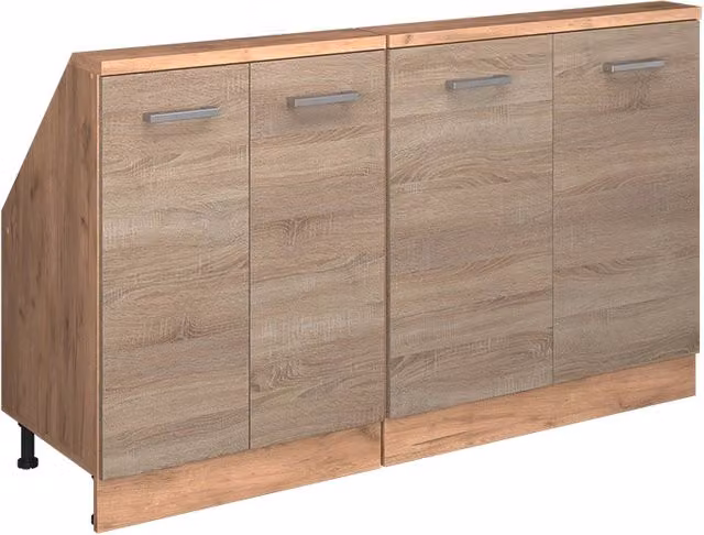 Set di mobili sottotetto Rion Sonoma/Rovere dorato Set di 2 Vicco