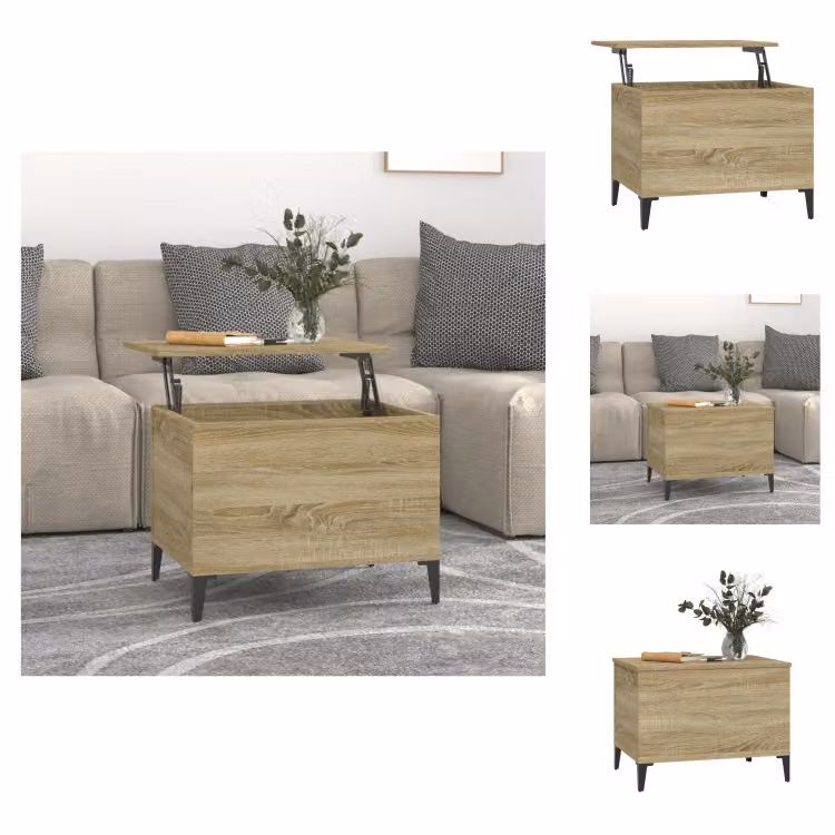 vidaXL Tavolino in rovere Sonoma 60x44,5x45 cm in legno - Tavolini da caffè