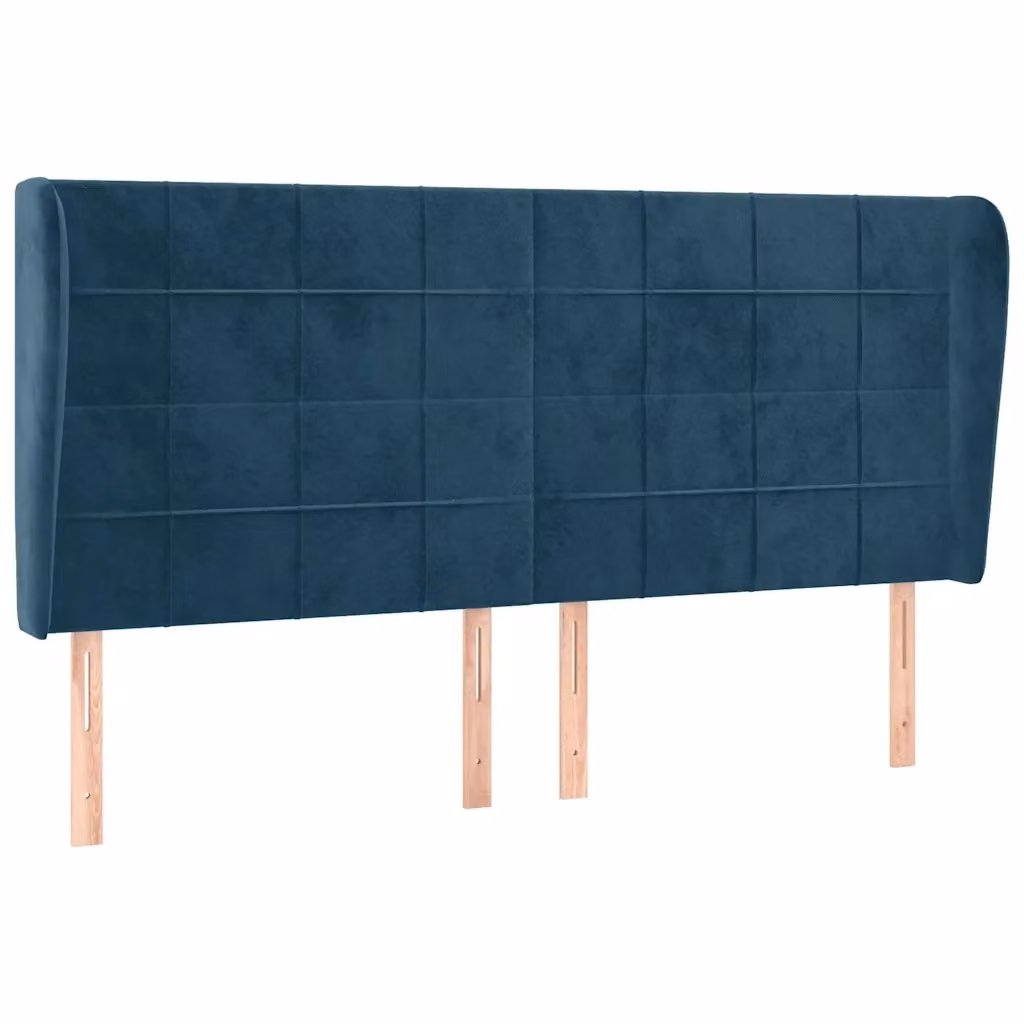 Testiera con Orecchie Design Mania in Velluto Blu Scuro L: 163 cm, P: 23 cm, H: 118/128 cm – 2
