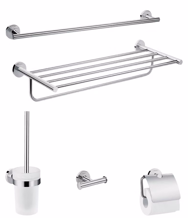 hansgrohe Logis UNIVERSAL Set daccessoires de salle de bain, 5 pièces, chrome, 41728000, 41728000