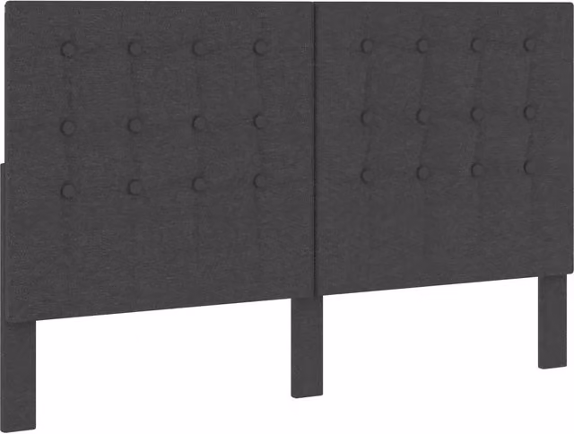 Testiera per letto trapuntata in tessuto grigio con struttura in MDF L: 181 cm