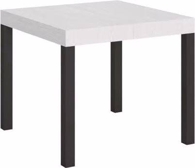 Tavolo allungabile 90x90/246 cm Everyday telaio Antracite - Bianco Frassino