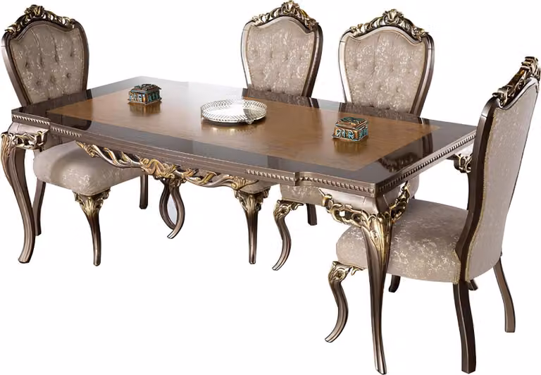 Esszimmer Esstisch Stuhl Set Gruppe Garnitur Tisch Tische Garnitur Luxus 5tlg.