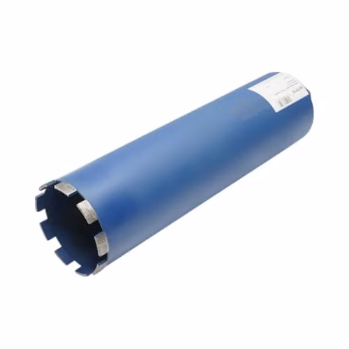 Corona diamantata 114x450mm con filettatura interna 1-1/4 UNC, foratura