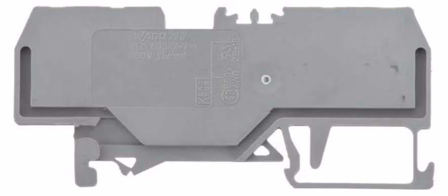 Morsetto passante grigio 0,08-1,5 qmm - Morsettiera di alimentazione 4 mm 18 A 279-831