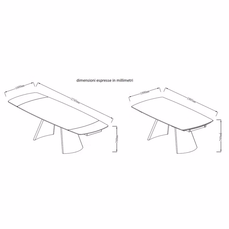 Tavolo Finlay Casa Collection Nero con Top Opaco e Gambe Nere L: 280 cm, P: 100 cm, H: 76 cm – 2