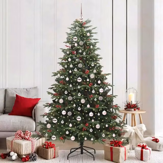 Albero di Natale artificiale con 300 LED Verde 210 cm 3395561