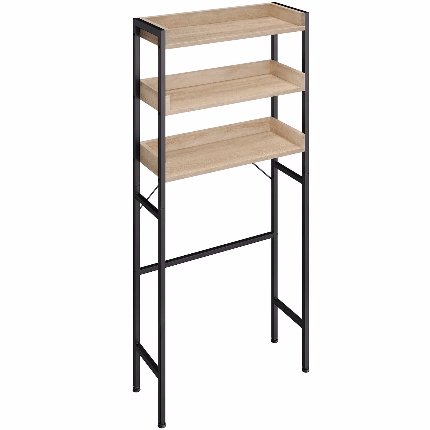 Mensola da bagno Seattle TecTake GmbH in stile industriale, colore marrone rovere, L/P/H: 67 x 25 x 165,5 cm – 2