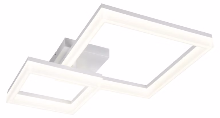 LED, plafoniera, metallo, bianco opaco, SMD, L 62 cm