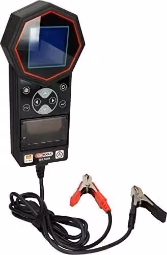 KS TOOLS 550.1649 Tester digitale per batterie 12V 24V con stampante integrata e sistema di carica, Nero – 2