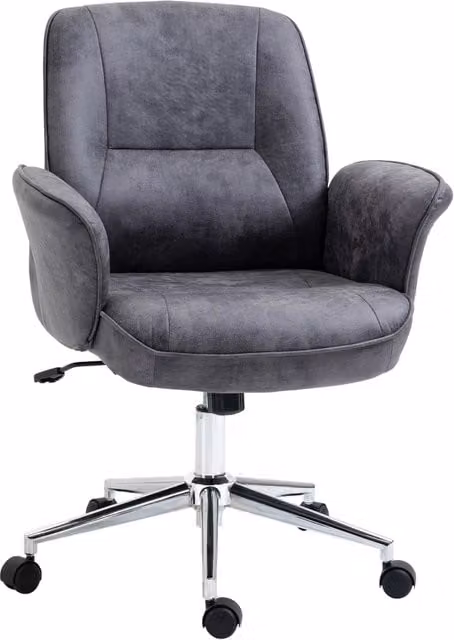 Sedia da ufficio ergonomica XXL con funzione dondolo, colore grigio, portata fino a 120 kg – 1