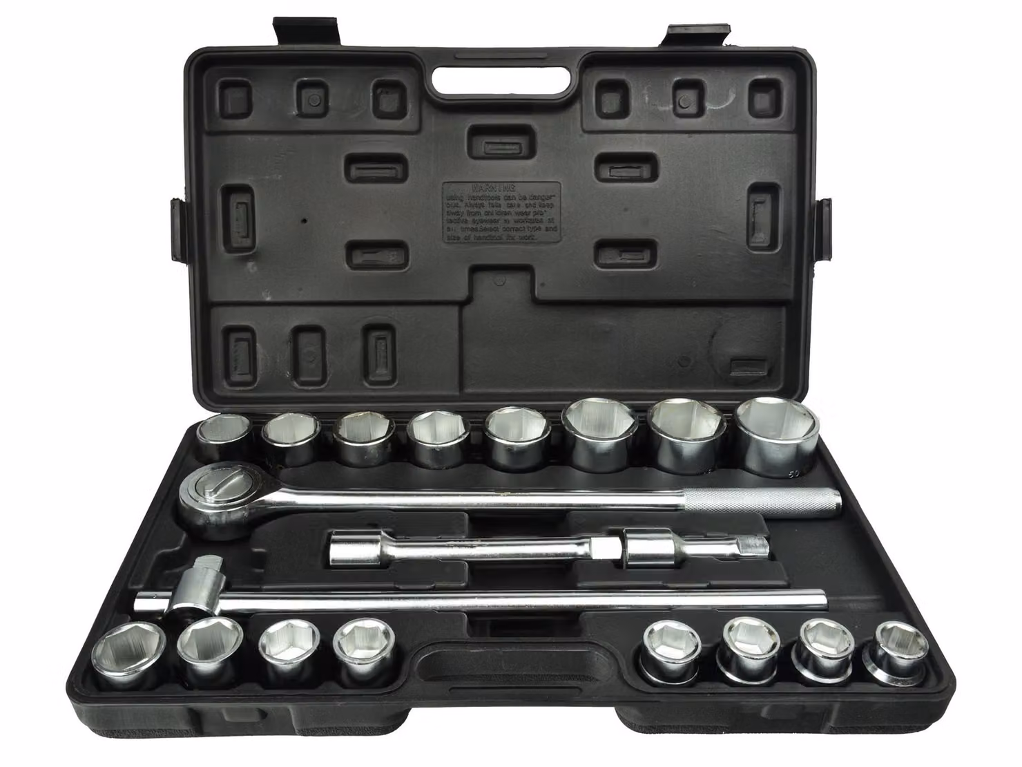 Kit chiavi a bussola,cricchetto e prolunghe 3/4'', 19-50 mm, kit attrezzi per auto, officina, fai-da-te ,21 pezzi Geko