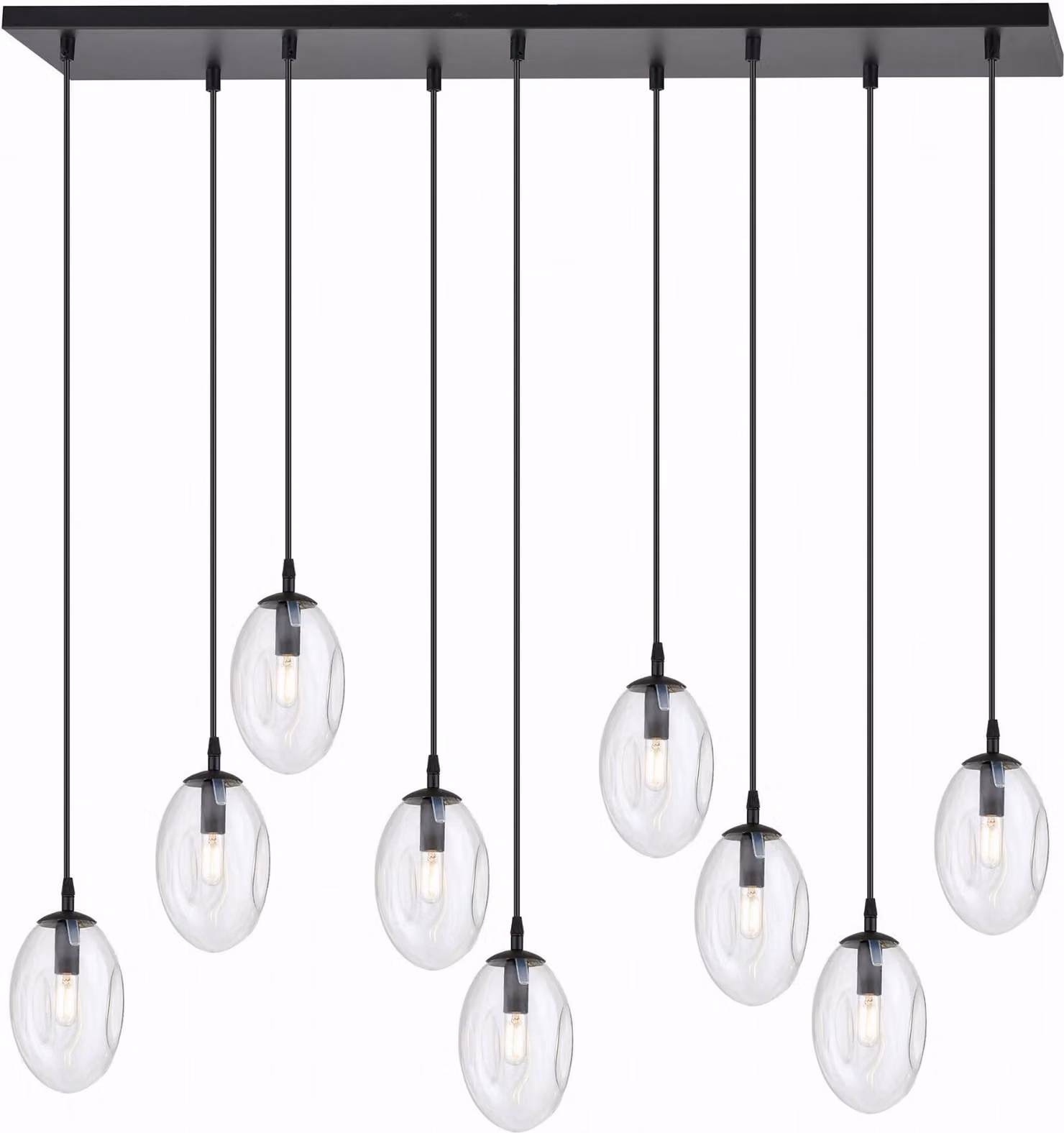 Lampadario Emibig 9xE14 10W ASTRAL 9 con paralume trasparente 1265/9