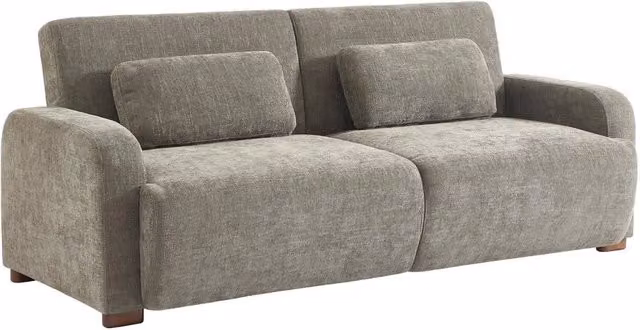 Divano letto in tessuto, 3 posti, verde grigio
