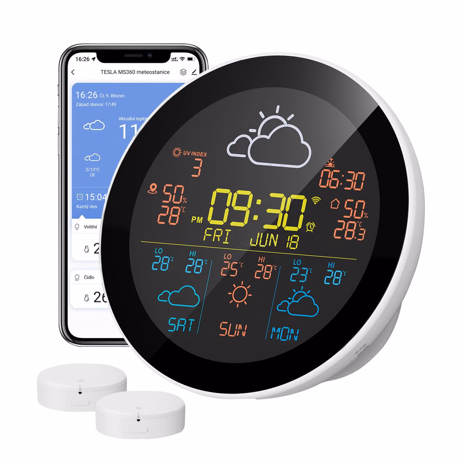 TESLA Device MS360se: stazione meteorologica WiFi intelligente con sensore esterno