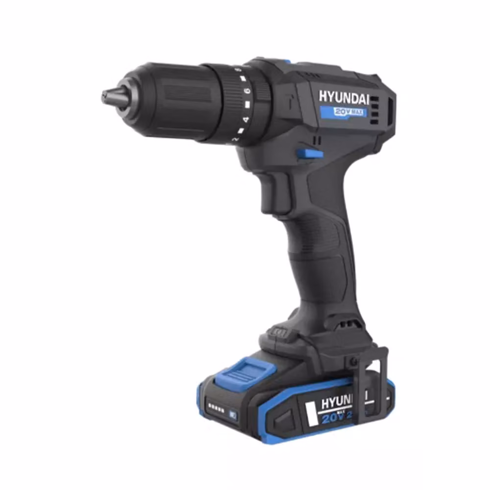 Kit Trapano a Percussione Hyundai HD20S-50TT con Batteria 20V 2Ah e 75 Utensili, Nero – 2