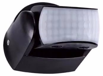 Sensore di movimento 1200W, 230V, 180 gradi, 12 metri, grado di protezione IP65, colore nero, modello PATROL PIR, marca Ideus, codice prodotto 03923