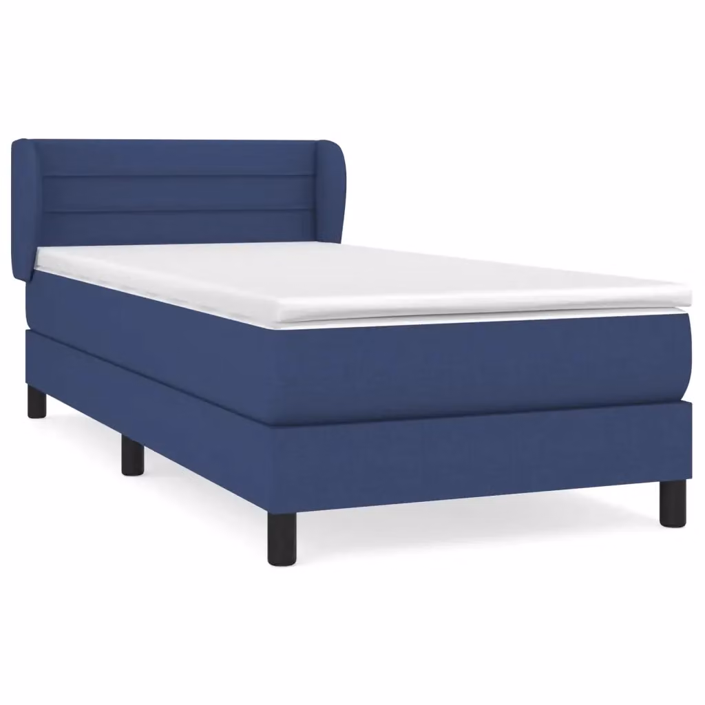 Letto Ibrido vidaXL con Giroletto a Molle e Materasso Blu e Bianco L/P/H: 100 x 200 x 88 cm – 2