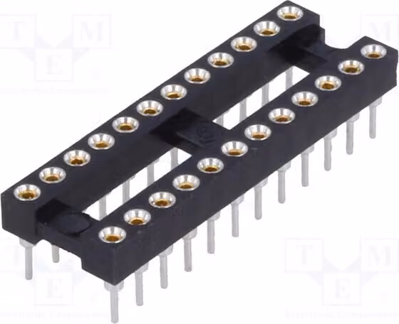 2x Zoccolo: DIP, PIN: 24, tecnologia Through-Hole (THT), placcato in oro, modello DS1001-01-24BT1NSF6S, zoccolo di precisione
