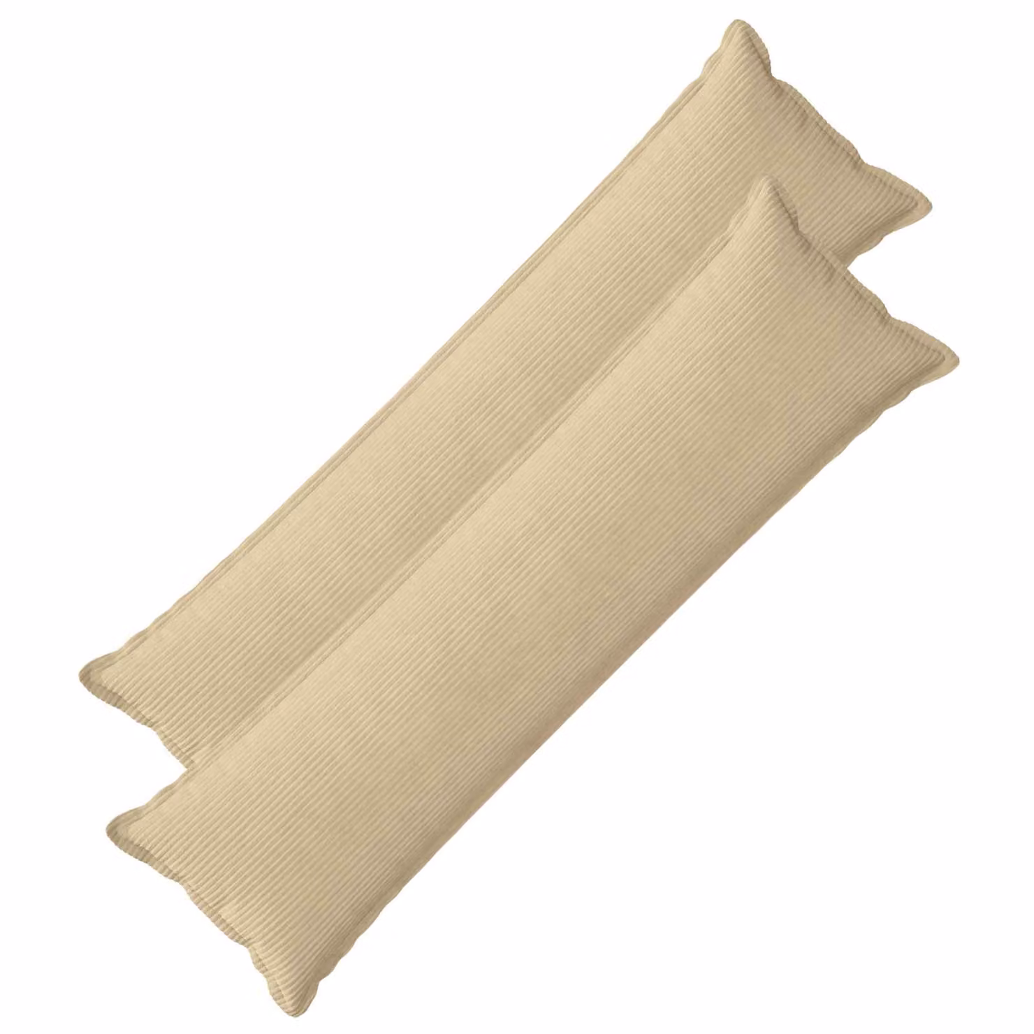 Set di 2 federe vidaXL HOUTEN in velluto a coste, Grigio Verde Chiaro, L 40 cm x P 145 cm