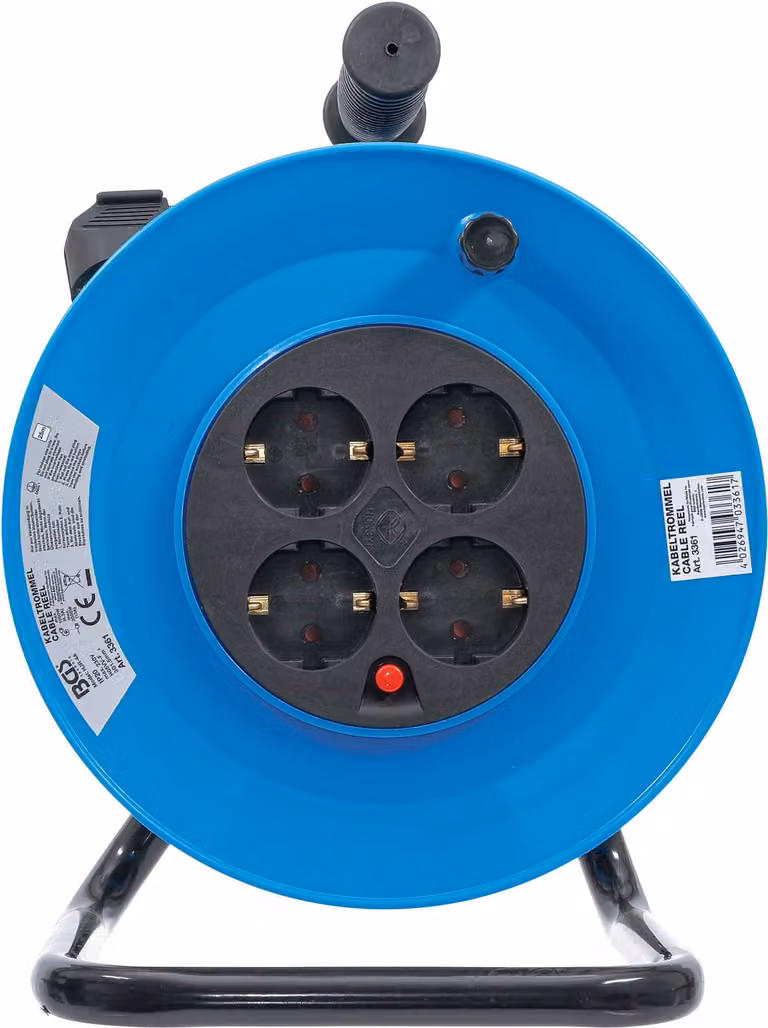 Avvolgicavo BGS 25 m 3x1,5 mm² 4 prese IP 20 3000 W - 3361