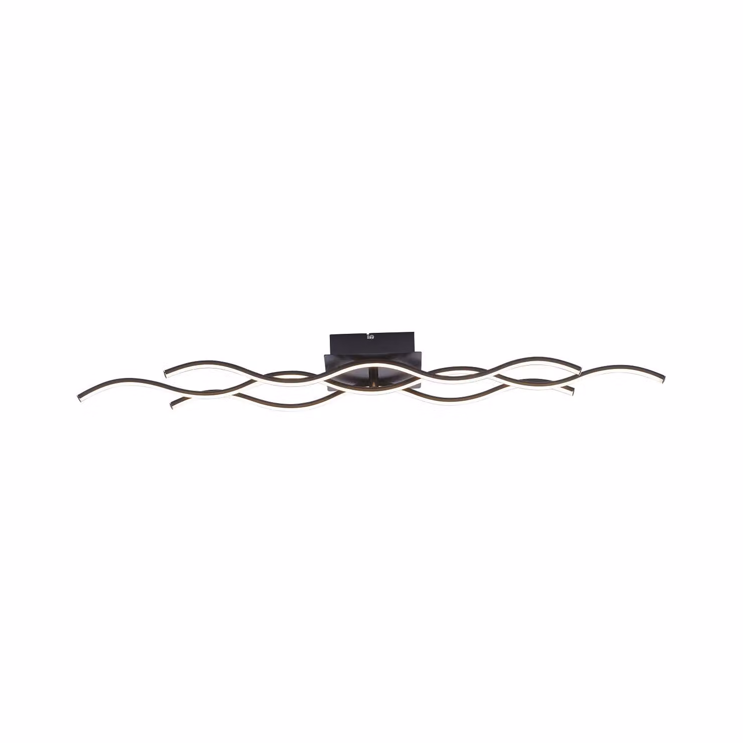 Lampada da soffitto a LED, design a onda, nero, lunghezza 97 cm