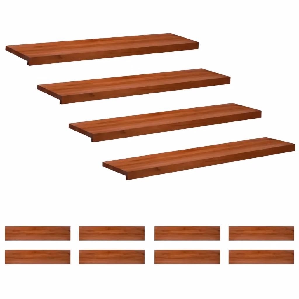 Set di 12 tappeti per scale in legno vidaXL, colore marrone, L 120 x P 30 x H 2 cm – 2