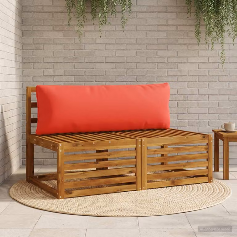 Cuscino per schiena vidaXL PUTTEN rosso in 100% poliestere con rivestimento rimovibile e lavabile in lavatrice