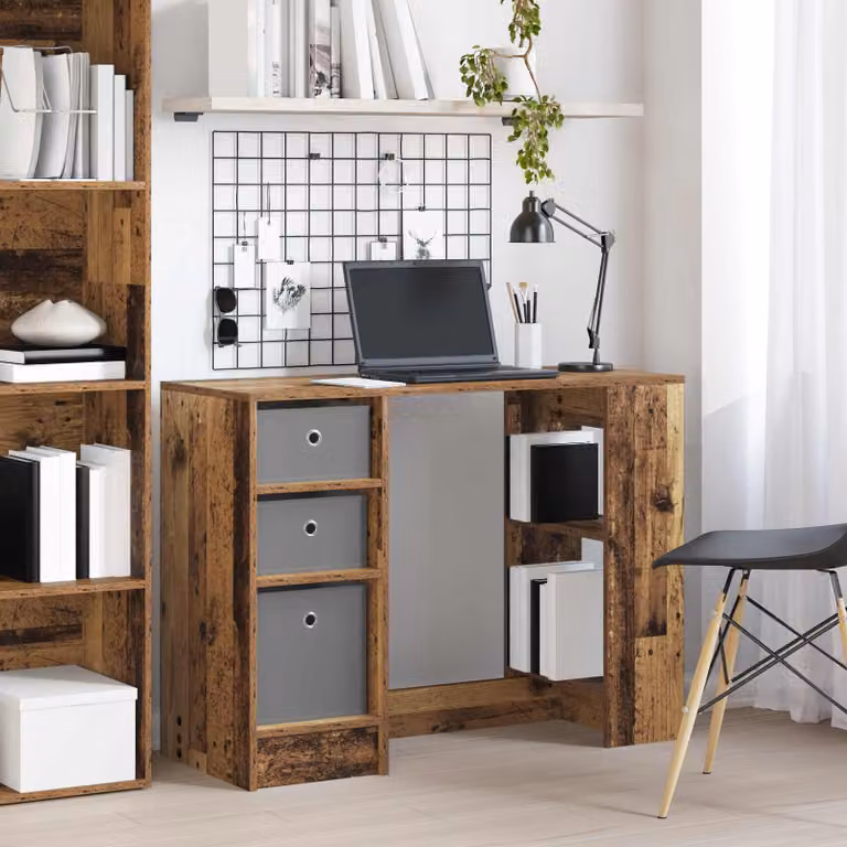 Scrivania da scrittura vidaXL in legno marrone, stile minimalista, L 100 x P 40 x H 75 cm