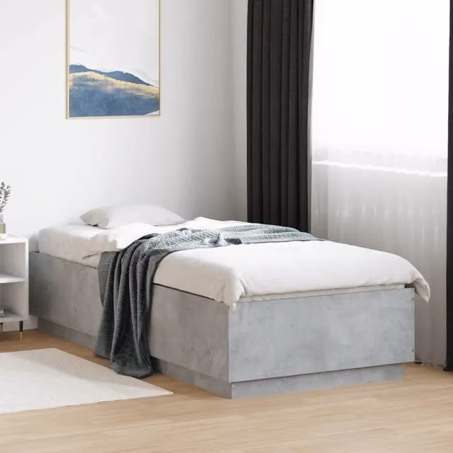 Giroletto vidaXL in legno multistrato grigio, L/P/H: 200 x 90 x 40 cm