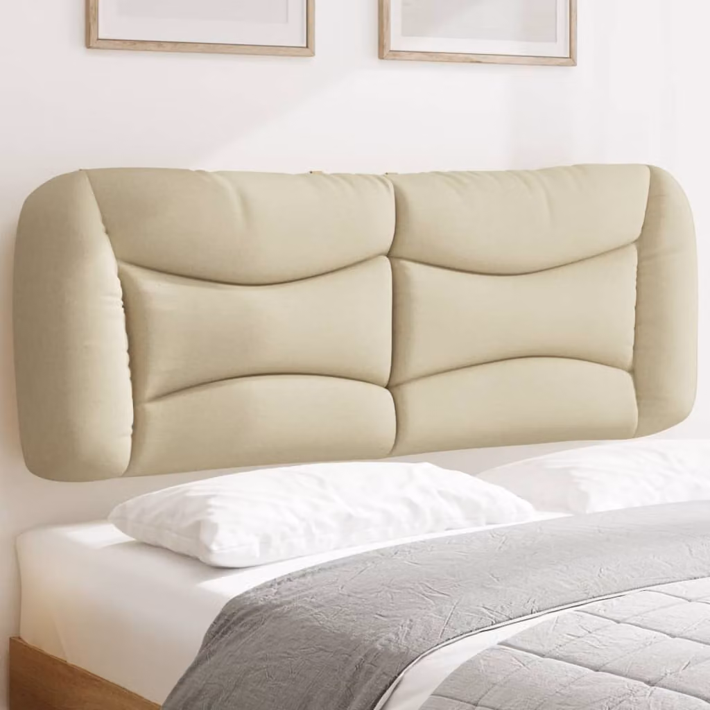 Cuscino Testiera vidaXL Hvar in Tessuto Beige, Larghezza: 140 cm