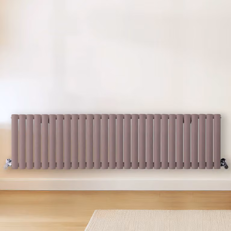 Radiatore di Design Orizzontale Viola (Dahlia Viola) - 400mm x 1647mm - Pannello Doppio  - Revive