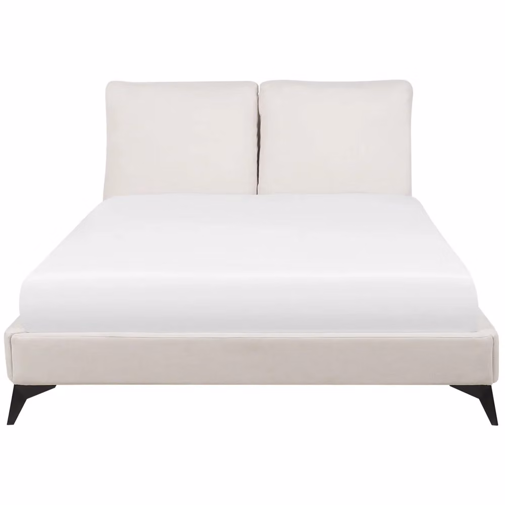 Letto imbottito Beliani in stile scandinavo color beige L/P: 160 x 200 cm – 2
