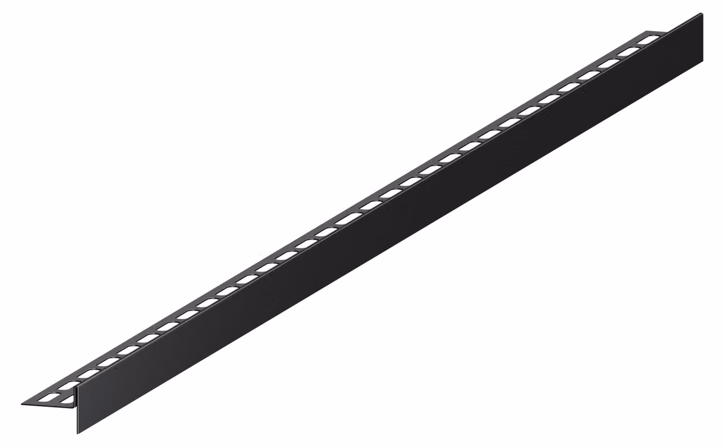Profil per scarico della doccia, acciaio inossidabile satinato nero opaco, lunghezza 100 cm, design lineare, altezza del bordo 14 mm