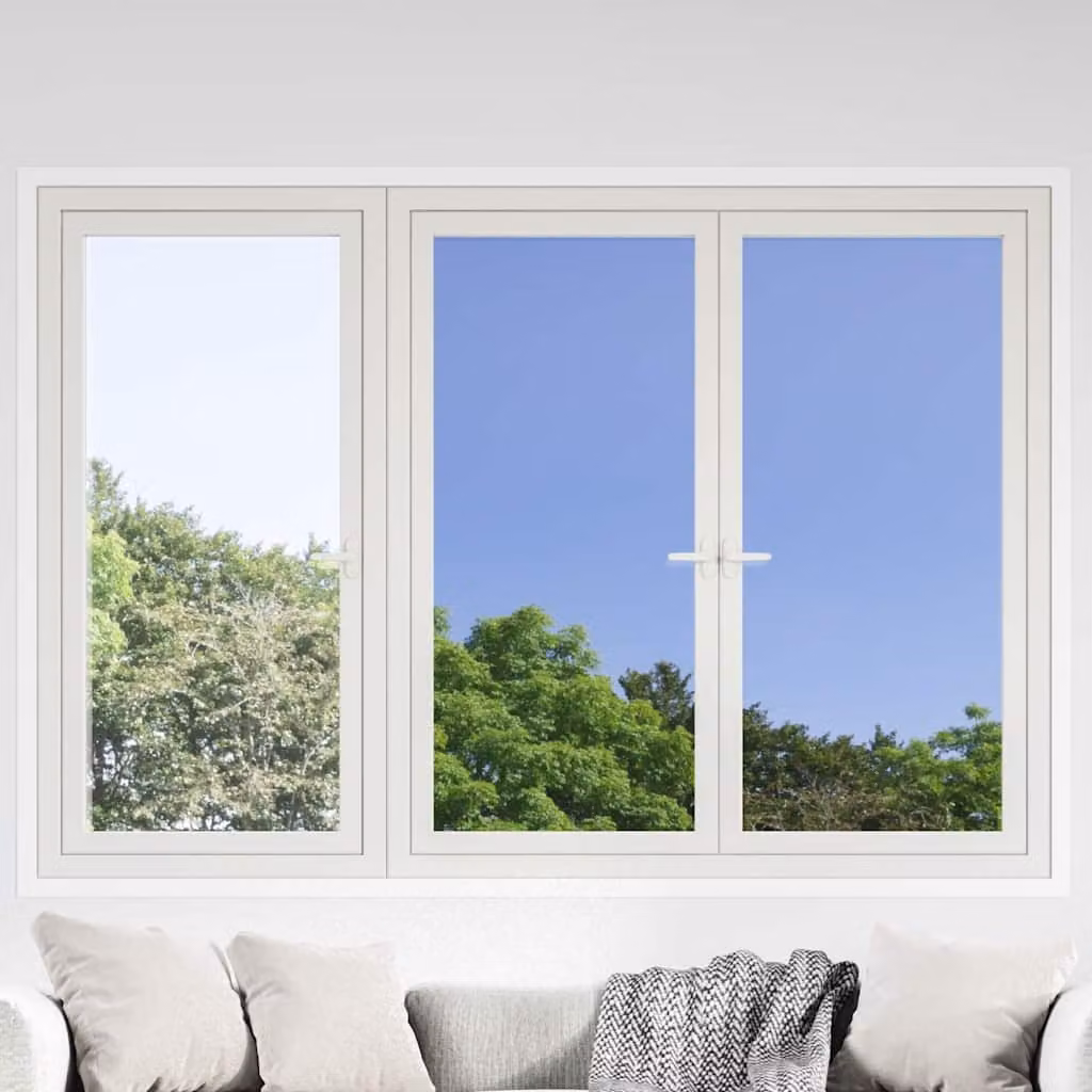 Set di 3 pellicole solari statiche vidaXL in PVC con effetto riflettente argento