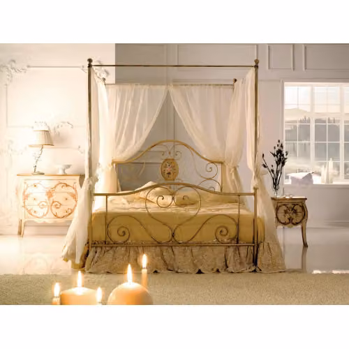 Letto matrimoniale in ferro battuto con o senza baldacchino Lory - Florentia Bed