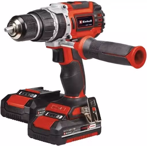 Trapano avvitatore Einhell TP-CD 18/60 Li BL Brushless rosso con 2 batterie da 2,0 Ah Power X-Change